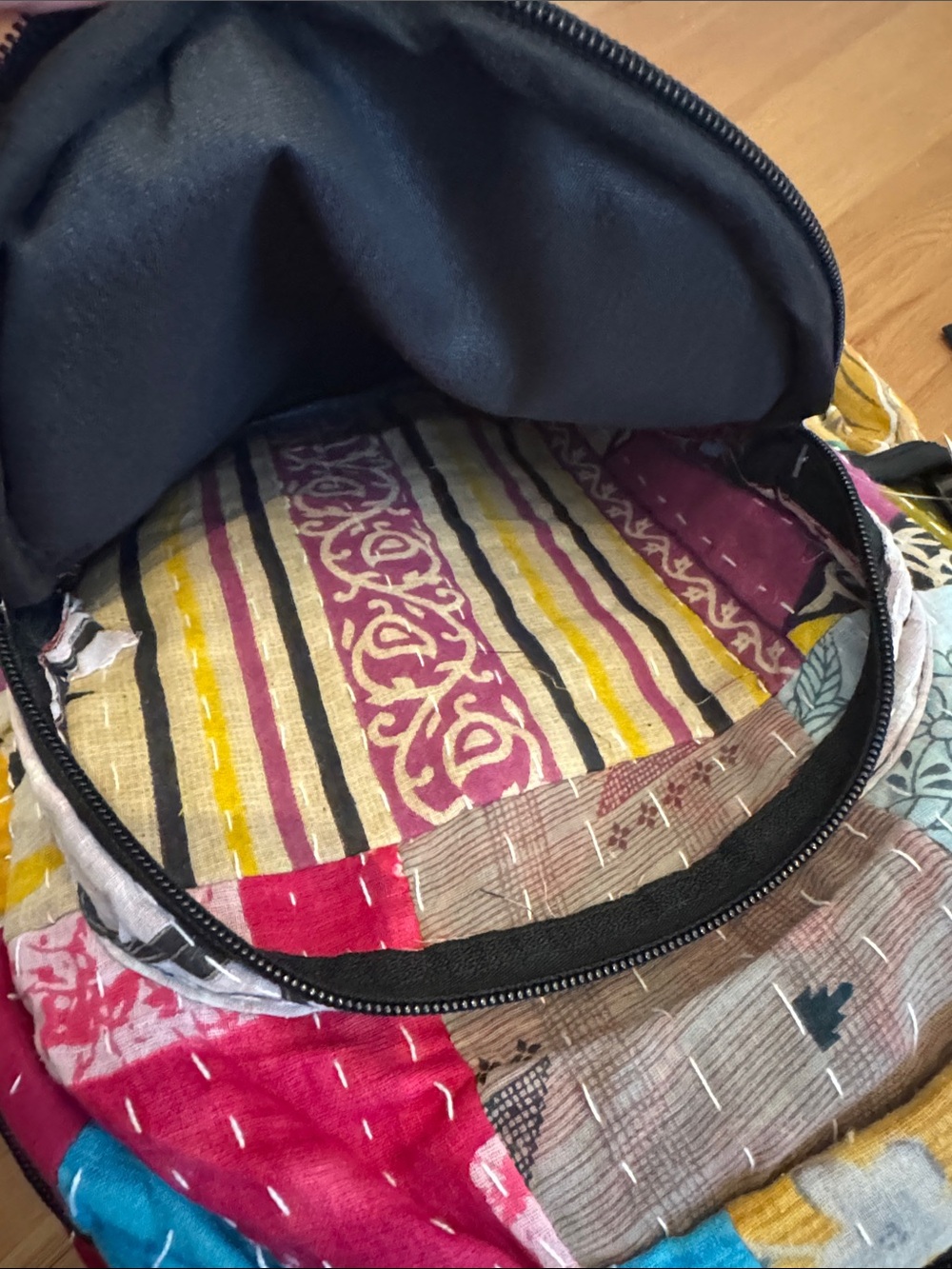 NWT! Kathmandu Imports Bohemian Patchwork Multicolor Women’s Backpack - Picture 6 of 8